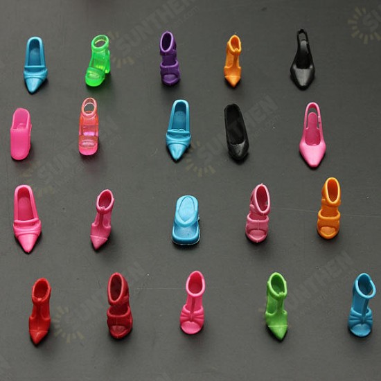 60 Pairs Trendy Multiple Styles Heels Sandals Doll