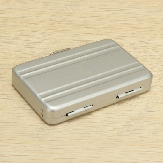 Aluminum Business Credit Cards Box Mini Suitcase Card Holder High Grade Business Office Cards Box