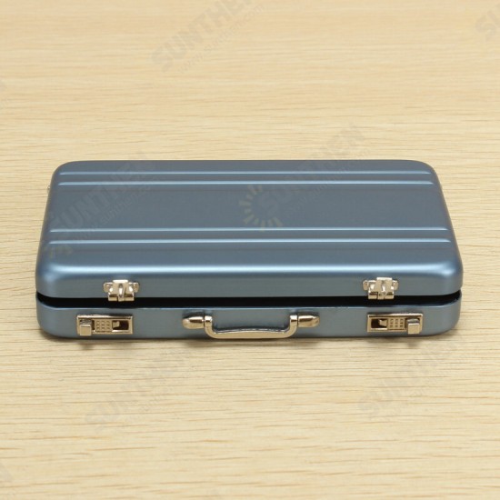 Aluminum Business Credit Cards Box Mini Suitcase Card Holder High Grade Business Office Cards Box