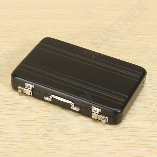 Aluminum Business Credit Cards Box Mini Suitcase Card Holder High Grade Business Office Cards Box