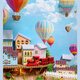 CUTE ROOM Hot Air Balloon Theme DIY Assembled Doll House for Children Toys