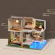 DIY Doll House Miniature Building Model Assembled Toys With Dust Cover and Music Movement for Gifts