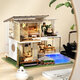 DIY Doll House Miniature Building Model Assembled Toys With Dust Cover and Music Movement for Gifts