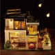LED Light DIY Doll House Miniature Building Model Assembled Toys With Dust Cover and Furniture for Gifts
