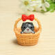 Cute Basket Cat Resin Handicraft Decoration