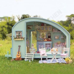 A-016 Time Travel DIY Wooden Dollhouse Miniature Kit Doll house LED Music Voice Control A-016 Time Travel DIY Wooden Dollhouse Miniature Kit Doll house LED Music Voice Control
