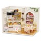 H-014 Cake Diary Shop DIY Dollhouse With Music Cover Light House Model