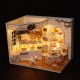 H-014 Cake Diary Shop DIY Dollhouse With Music Cover Light House Model