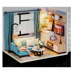 H-017 H-018Happiness Time Living Room Corner DIY Doll House With Furniture Music Light Cover Miniature Model Gift Decor H-017 H-018Happiness Time Living Room Corner DIY Doll House With Furniture Music Light Cover Miniature Model Gift Decor