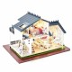 1:24DIY Handicraft Miniature Voice Activated LED Light&Music with Cover Provence Dollhouse