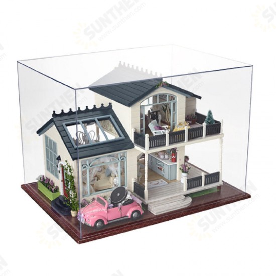 1:24DIY Handicraft Miniature Voice Activated LED Light&Music with Cover Provence Dollhouse