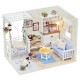 3013 Cat Diary Doll House DIY Cabin With Dust Cover Music Motor