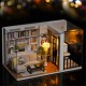 DIY Doll House Life Style QT-005-B Mini Collection Model Hand-assembled Model Toys with Dust Cover