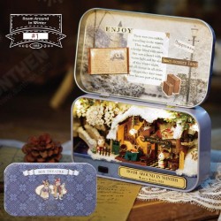 Old Times Trilogy DIY Box Theatre Dollhouse Miniature Tin Box Doll House With LED Light Extra Gift Old Times Trilogy DIY Box Theatre Dollhouse Miniature Tin Box Doll House With LED Light Extra Gift