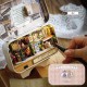 Old Times Trilogy DIY Box Theatre Dollhouse Miniature Tin Box Doll House With LED Light Extra Gift