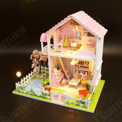 DIY Assembled Cottage Love of Cherry Tree Doll House Kids Toys DIY Assembled Cottage Love of Cherry Tree Doll House Kids Toys