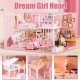 DIY Creative Handmade House Educational Toys Girl Heart Birthday Gift Doll House