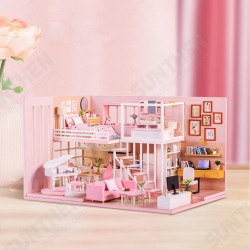 DIY Creative Handmade House Educational Toys Girl Heart Birthday Gift Doll House DIY Creative Handmade House Educational Toys Girl Heart Birthday Gift Doll House