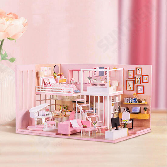 DIY Creative Handmade House Educational Toys Girl Heart Birthday Gift Doll House