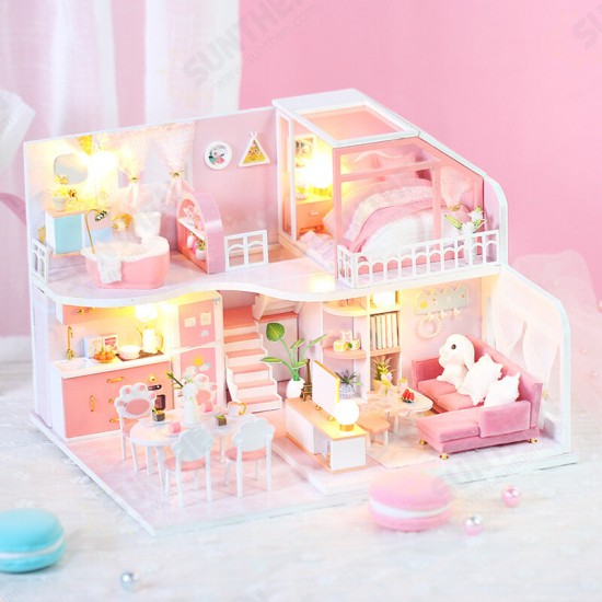 DIY Doll House Handmade Girl Heart Small House Model Assembled Art Villa Toy Birthday Gift Girl