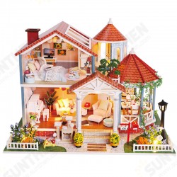 L2001 European and American Style DIY Dollhouse Home Furnishings Cottage Building With Music Light Miniature Model L2001 European and American Style DIY Dollhouse Home Furnishings Cottage Building With Music Light Miniature Model
