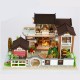 13848 DIY Doll House Dream In Ancient Town With Cover Music Movement Gift Decor Toys