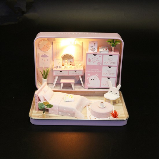 DIY Doll House Romantic Theater Kid Girl Gift S932