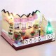 LY001 Herb Tea Vanilla Milk Tea House DIY Dollhouse With Music Light Cover Miniature Model