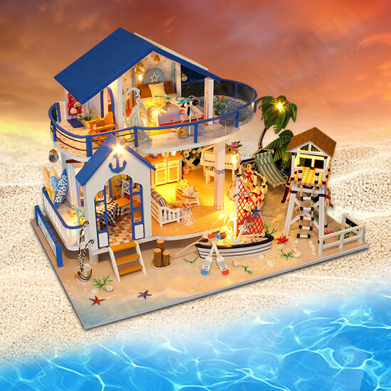 Legend Of The Blue Sea DIY Handmade Assemble Doll House Miniature Model with Lights Music for Gift Collection Home Decoration