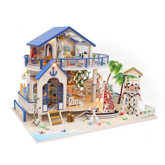 Legend Of The Blue Sea DIY Handmade Assemble Doll House Miniature Model with Lights Music for Gift Collection Home Decoration