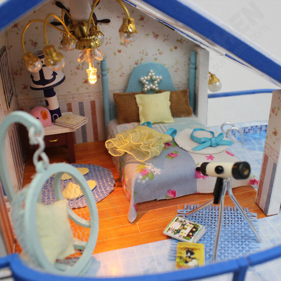 Legend Of The Blue Sea DIY Handmade Assemble Doll House Miniature Model with Lights Music for Gift Collection Home Decoration