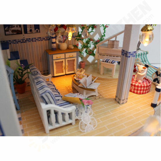 Legend Of The Blue Sea DIY Handmade Assemble Doll House Miniature Model with Lights Music for Gift Collection Home Decoration