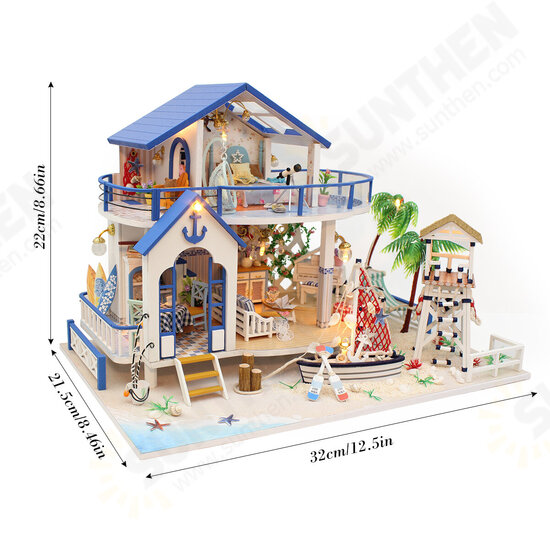 Legend Of The Blue Sea DIY Handmade Assemble Doll House Miniature Model with Lights Music for Gift Collection Home Decoration