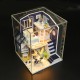 M041 DIY Doll House Shining Star With Cover Miniature Furnish Music Light Gift Decor Toys