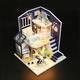 M041 DIY Doll House Shining Star With Cover Miniature Furnish Music Light Gift Decor Toys