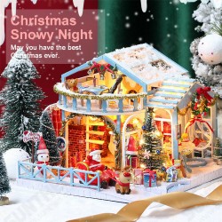 2020 New Christmas K-058 Christmas Snowy Night DIY Assembled Cabin with Doll Three-piece Set With Dust Cover 2020 New Christmas K-058 Christmas Snowy Night DIY Assembled Cabin with Doll Three-piece Set With Dust Cover
