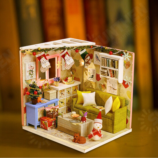 DIY Doll House House Handmade Assembled Educational Toy Art House Christmas Gift Creative Birthday Gift With Dust Cover And Furniture