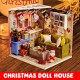 DIY Doll House House Handmade Assembled Educational Toy Art House Christmas Gift Creative Birthday Gift With Dust Cover And Furniture