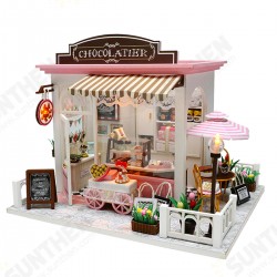 LED Wood DIY Cocoa's Whimsy Assemble Doll House with Sound Light Model Toy LED Wood DIY Cocoa's Whimsy Assemble Doll House with Sound Light Model Toy