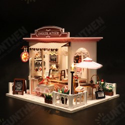 LED Wood DIY Cocoa's Whimsy Assemble Doll House with Sound Light Model Toy LED Wood DIY Cocoa's Whimsy Assemble Doll House with Sound Light Model Toy