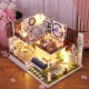 M-029 Chinese Style Wooden DIY Handmade Assemble Doll House Miniature Furniture Kit with LED Effect Toy for Kids Birthday Xmas Gift House Decoration