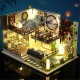 M-029 Chinese Style Wooden DIY Handmade Assemble Doll House Miniature Furniture Kit with LED Effect Toy for Kids Birthday Xmas Gift House Decoration