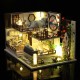 M-029 Chinese Style Wooden DIY Handmade Assemble Doll House Miniature Furniture Kit with LED Effect Toy for Kids Birthday Xmas Gift House Decoration