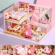 Multi-style 3D Wooden DIY Assembly Mini Doll House Miniature with Furniture Educational Toys for Kids Gift