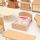 New 29 Pcs 1:24 Scale Dollhouse Miniature Unpainted Wooden Furniture Model Suite