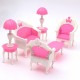 Pink Dollhouse Furniture Living Room Parlour Sofa Set
