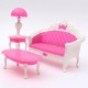 Pink Dollhouse Furniture Living Room Parlour Sofa Set