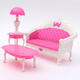 Pink Dollhouse Furniture Living Room Parlour Sofa Set