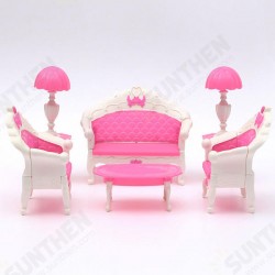 Pink Dollhouse Furniture Living Room Parlour Sofa Set Pink Dollhouse Furniture Living Room Parlour Sofa Set