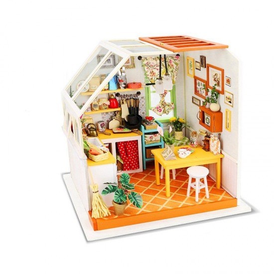 DG105 DIY Doll House Miniature With Furniture Wooden Dollhouses Toy Decor Craft Gift